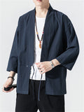 Cissot Casual Loose Comfy Kimono Shirts for Men
