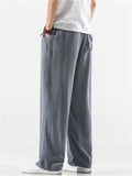 Lightweight Breathable Straight Leg Casual Linen Pants for Men
