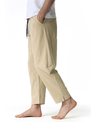 Men's Spring Autumn Lightweight Homewear Linen Pants