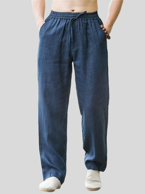 Men's Retro Summer Cotton Linen Drawstring Pants