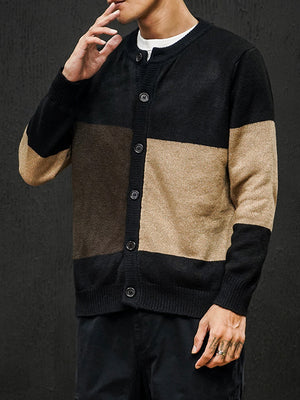 Men's Fashion Long Sleeve Sweater Cardigan
