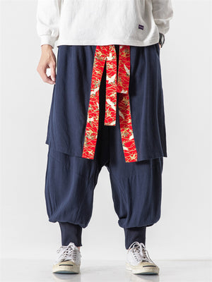 Men's Cozy Cotton Linen Hakama Pants