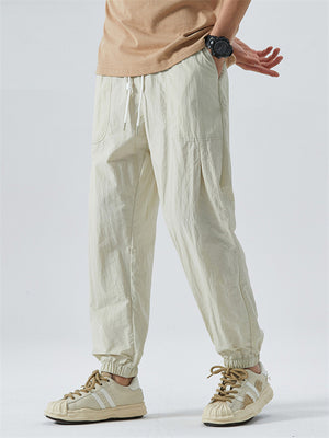 Spring Summer Cozy Fashion Men's Drawstring Ankle-tied Pants