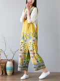 Women's Cute Floral Denim Jumpsuit