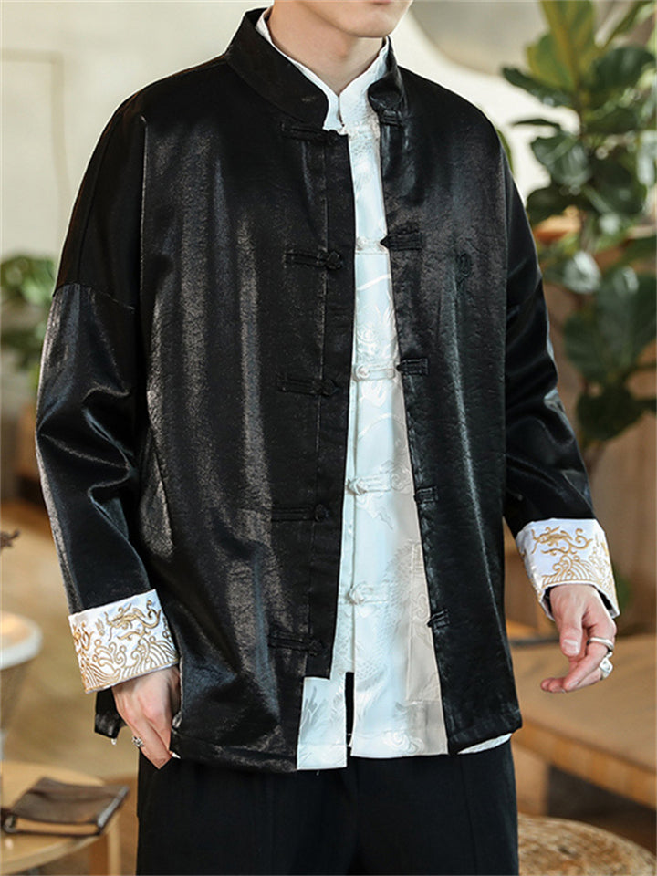 Vintage Stand Collar Tang Jackets for Spring