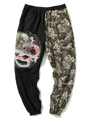 Chinese Style Dragon Printing Vogue Pants For Men