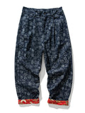 Cool Chinese Characters Printed Jeans